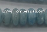 CAQ77 15.5 inches 6*11mm faceted rondelle A grade aquamarine beads