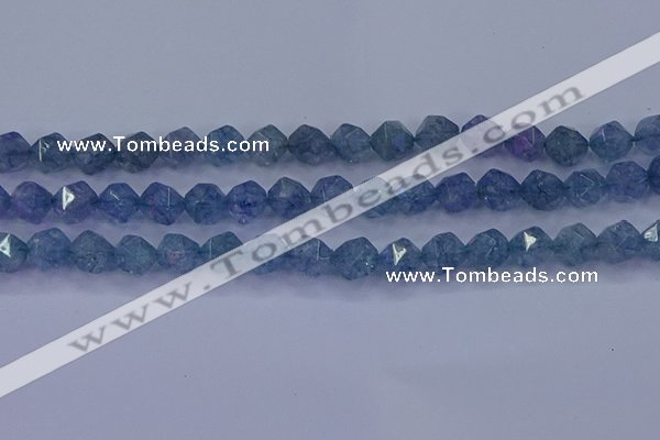 CAQ774 15.5 inches 12mm faceted nuggets imitation aquamarine beads