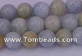 CAQ782 15.5 inches 8mm round natural aquamarine beads