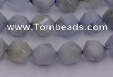 CAQ791 15.5 inches 8mm faceted nuggets aquamarine gemstone beads