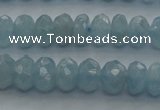 CAQ81 15.5 inches 4*7mm faceted rondelle AA grade aquamarine beads