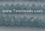 CAQ81 15.5 inches 4*7mm faceted rondelle AA grade aquamarine beads