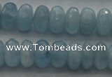 CAQ82 15.5 inches 5*9mm faceted rondelle AA grade aquamarine beads