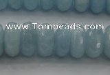 CAQ83 15.5 inches 6*11mm faceted rondelle AA grade aquamarine beads