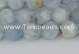 CAQ832 15.5 inches 8mm faceted nuggets aquamarine beads