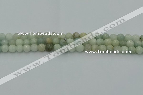 CAQ836 15.5 inches 6mm faceted round aquamarine beads wholesale