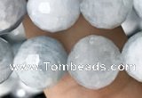 CAQ850 15.5 inches 10mm faceted round aquamarine beads wholesale