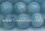 CAQ867 15.5 inches 10mm round aquamarine gemstone beads wholesale