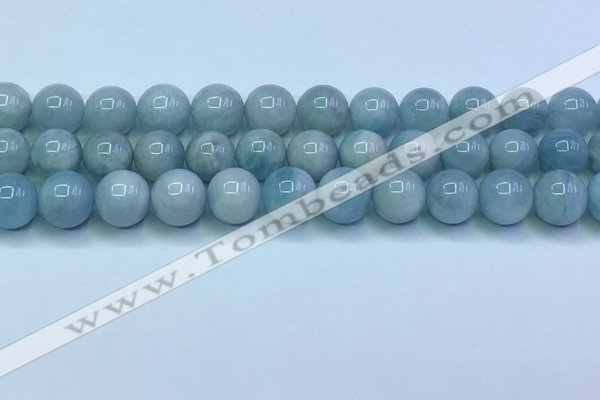 CAQ868 15.5 inches 12mm round aquamarine gemstone beads wholesale