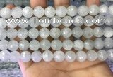 CAQ878 15.5 inches 10mm faceted round aquamarine gemstone beads