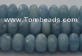 CAQ88 15.5 inches 5*9mm faceted rondelle AA grade aquamarine beads