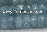 CAQ892 15.5 inches 5*8mm faceted rondelle aquamarine beads