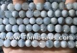 CAQ902 15.5 inches 8mm faceted round aquamarine beads