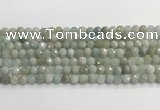 CAQ911 15.5 inches 6mm faceted round aquamarine beads wholesale