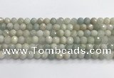 CAQ912 15.5 inches 8mm faceted round aquamarine beads wholesale