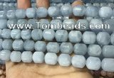 CAQ917 15.5 inches 10*12mm tube aquamarine gemstone beads