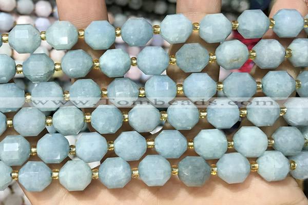 CAQ930 15 inches 9*10mm faceted aquamarine beads wholesale