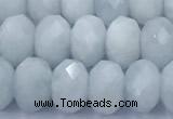 CAQ949 15 inches 6*8mm faceted rondelle aquamarine beads