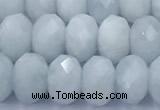 CAQ949 15 inches 6*8mm faceted rondelle aquamarine beads