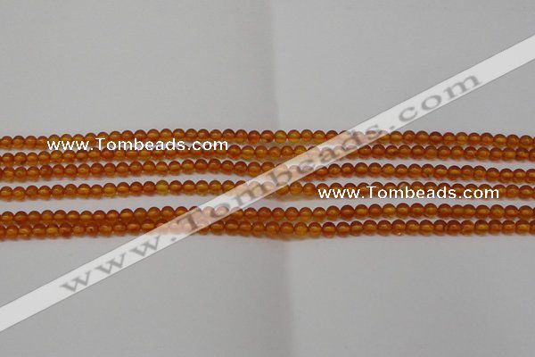 CAR105 15.5 inches 3mm round natural amber beads