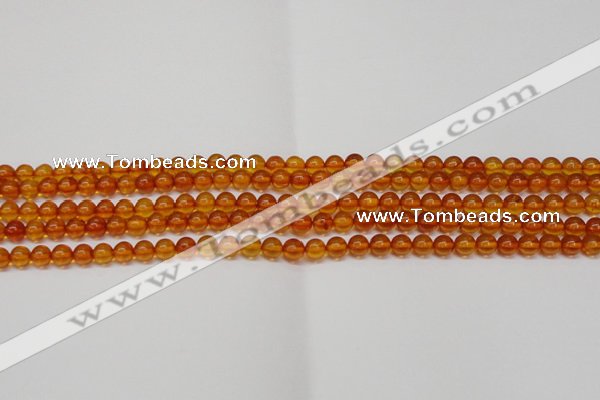 CAR107 15.5 inches 5mm round natural amber beads