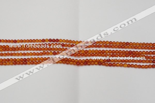 CAR110 15.5 inches 3mm round natural amber beads