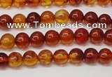 CAR112 15.5 inches 5mm round natural amber beads