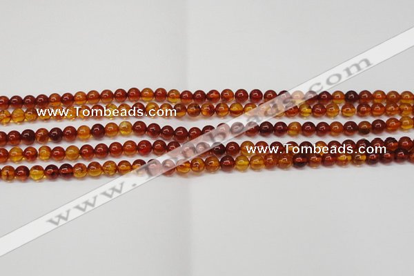 CAR112 15.5 inches 5mm round natural amber beads