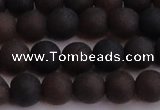 CAR210 15.5 inches 10mm - 11mm round matte natural amber beads