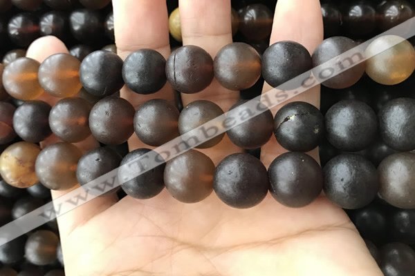 CAR224 15.5 inches 16mm round natural amber beads wholesale