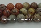 CAR351 15.5 inches 6mm round red artistic jasper beads wholesale