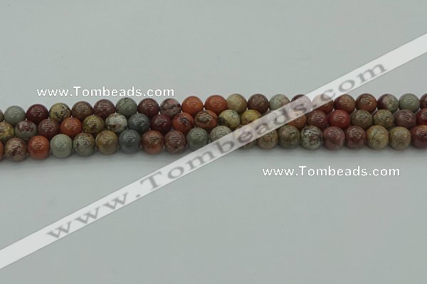 CAR351 15.5 inches 6mm round red artistic jasper beads wholesale