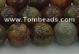 CAR354 15.5 inches 12mm round red artistic jasper beads wholesale