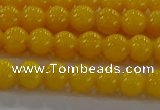 CAR401 15.5 inches 6mm round synthetic amber beads wholesale