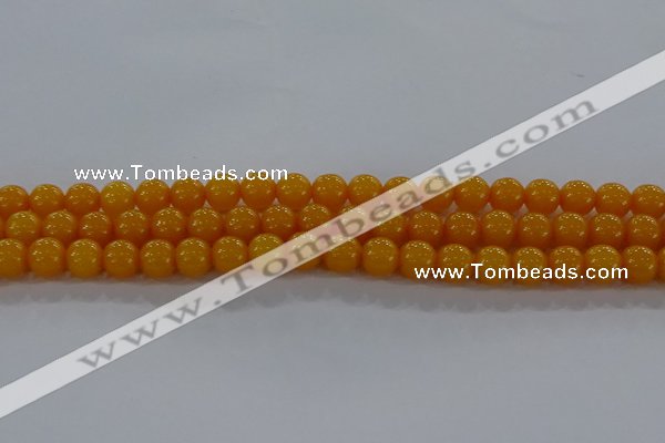 CAR402 15.5 inches 8mm round synthetic amber beads wholesale