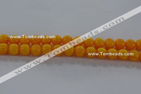 CAR404 15.5 inches 12mm round synthetic amber beads wholesale