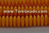 CAR409 15.5 inches 3*8mm rondelle synthetic amber beads wholesale