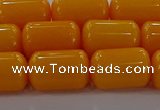 CAR414 15.5 inches 10*15mm tube synthetic amber beads wholesale