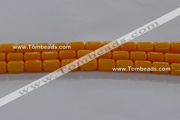 CAR414 15.5 inches 10*15mm tube synthetic amber beads wholesale