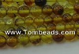 CAR500 15.5 inches 4mm - 5mm round natural amber beads wholesale