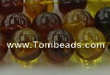 CAR505 15.5 inches 12mm - 13mm round natural amber beads wholesale