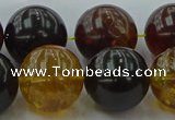 CAR510 15.5 inches 18mm - 19mm round natural amber beads wholesale