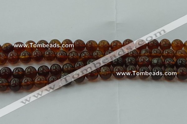 CAR529 15.5 inches 9mm - 10mm round natural amber beads wholesale