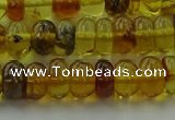 CAR538 15.5 inches 5*8mm rondelle natural amber beads wholesale