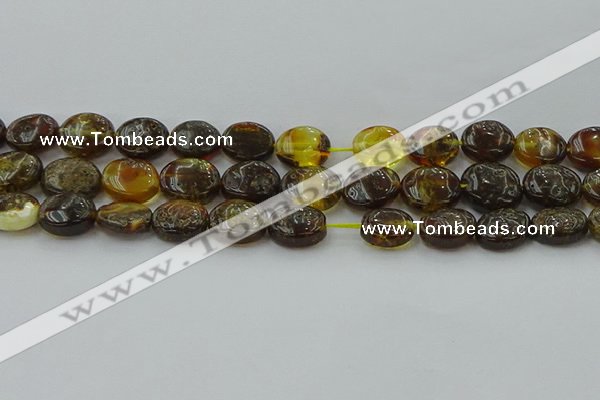 CAR547 15.5 inches 10*12mm - 11*14mm oval natural amber beads