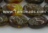 CAR548 15.5 inches 12*15mm - 13*17mm oval natural amber beads