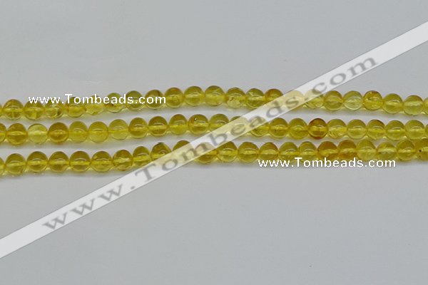 CAR555 15.5 inches 4mm - 5mm round natural amber beads wholesale