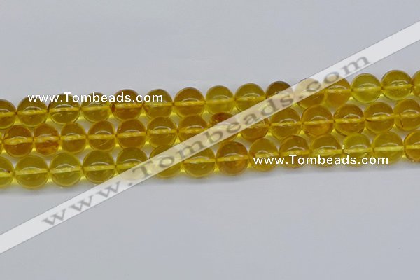 CAR565 15.5 inches 11mm - 12mm round natural amber beads wholesale