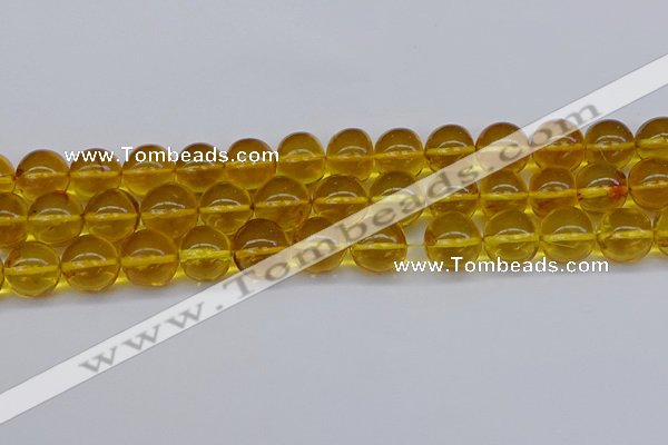 CAR566 15.5 inches 13mm - 14mm round natural amber beads wholesale