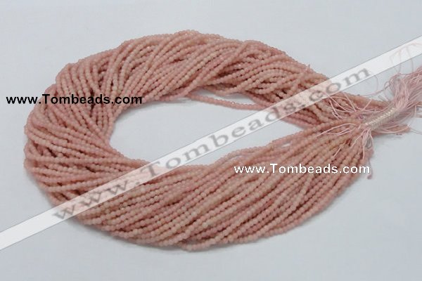 CAS01 15.5 inches 3mm round pink angel skin gemstone beads